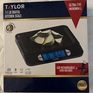 Taylor 11lb. Kitchen digital scale USB rechargeable